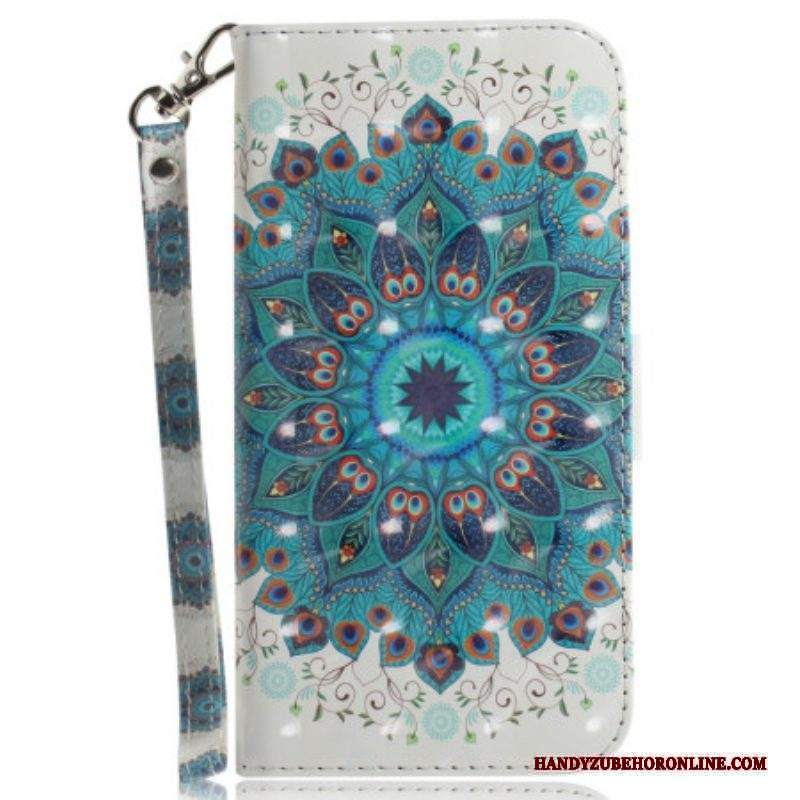 Custodia in pelle Xiaomi Redmi Note 12 4G Mandala Strappy