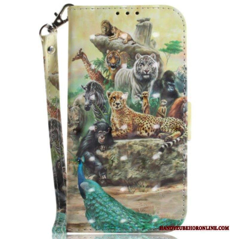 Custodia in pelle Xiaomi Redmi Note 12 4G Perizoma Safari Animali