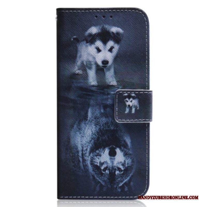 Custodia in pelle Xiaomi Redmi Note 12 4G Sogno Da Cucciolo
