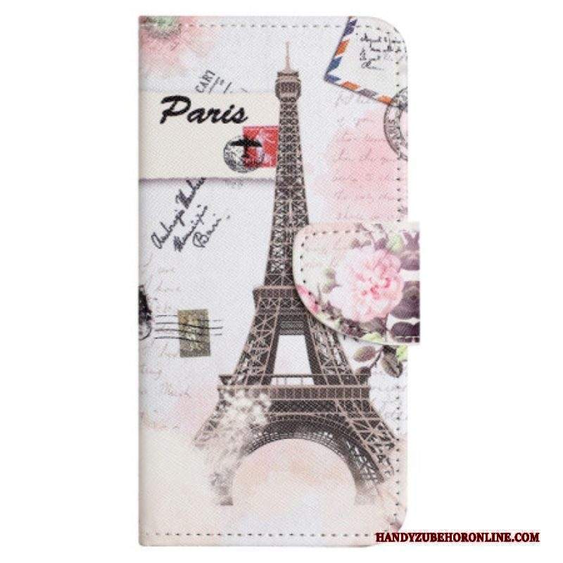Custodia in pelle Xiaomi Redmi Note 12 4G Torre Eiffel
