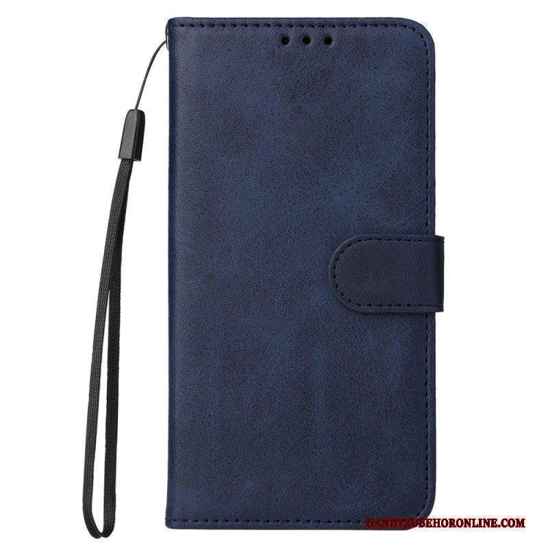 Custodia in pelle Xiaomi Redmi Note 12 5G Semplice Con Cinturino