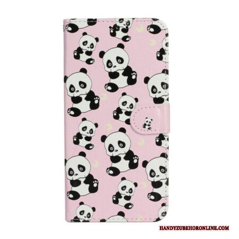 Custodia in pelle iPhone 13 Mini Panda Multipli