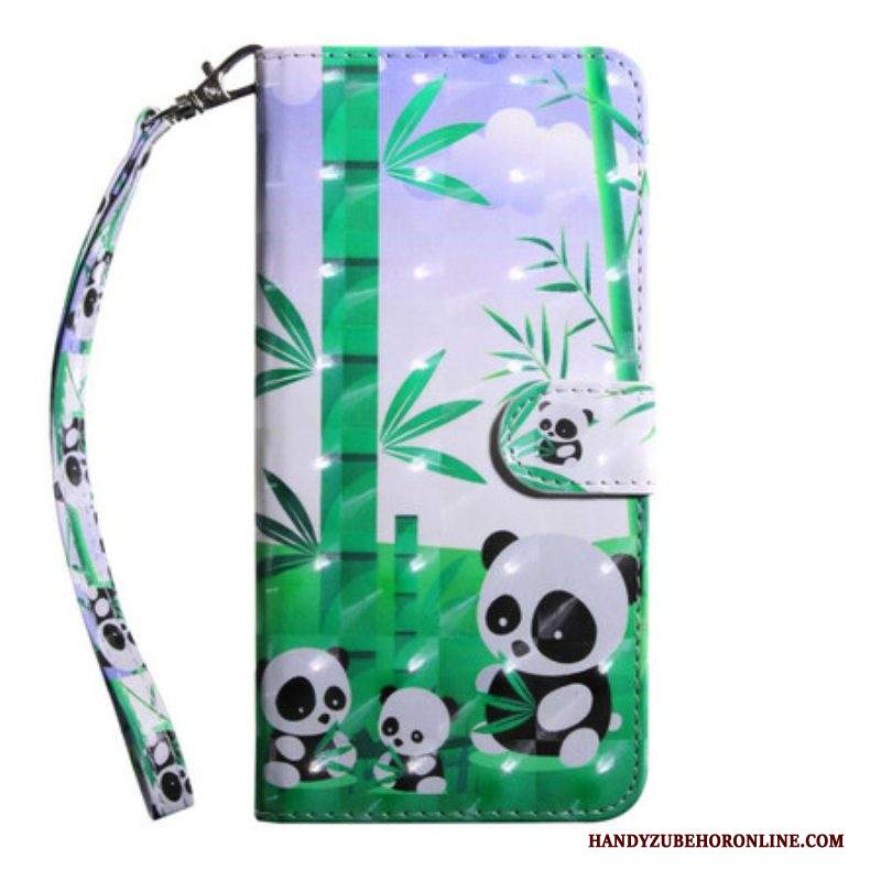 Custodia in pelle iPhone 13 Mini Panda Punto Luce