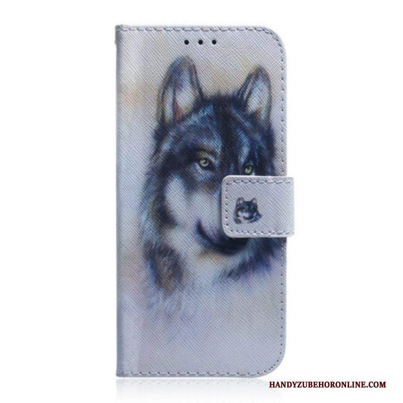 Custodia in pelle iPhone 13 Mini Sguardo Canino