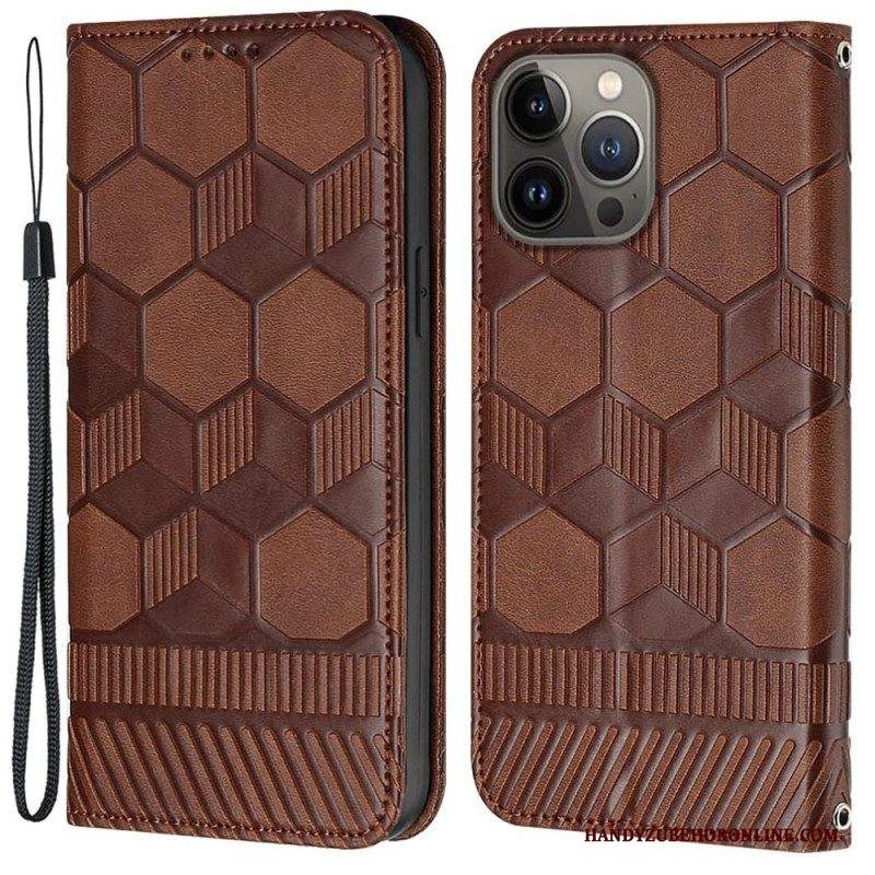 Custodia in pelle iPhone 13 Pro Modello Di Pallone Da Calcio