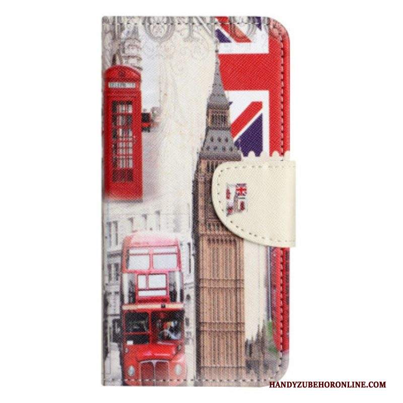 Custodia in pelle iPhone 14 Plus Vita Londinese