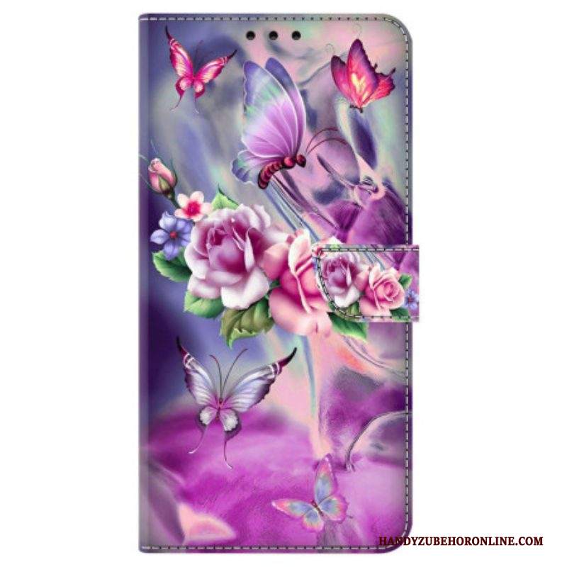 Custodia in pelle iPhone 15 Pro Bellissimi Fiori