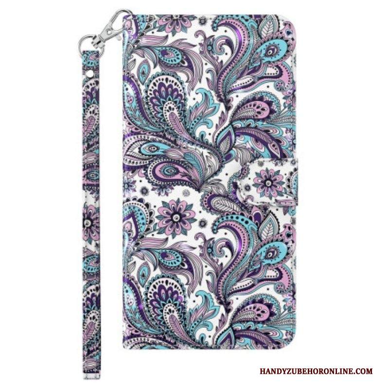 Custodia in pelle iPhone 15 Pro Motivo 3d Con Cinturino