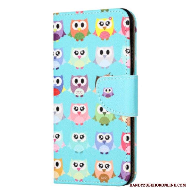 Custodia in pelle iPhone 15 Tribù Dei Gufi