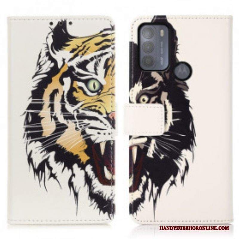 Folio Cover Moto G50 Tigre Feroce