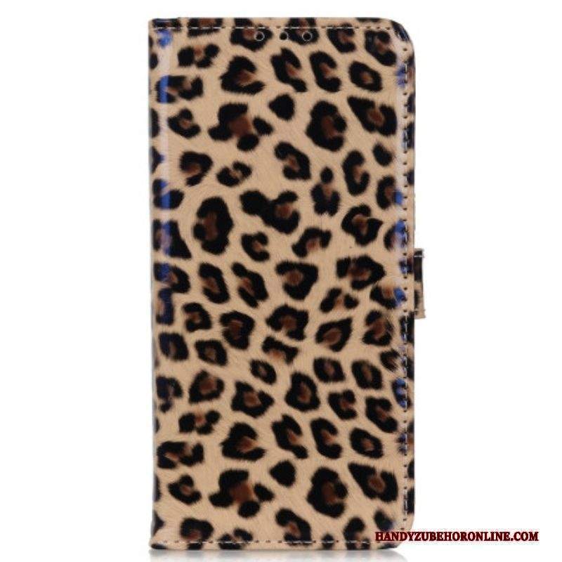 Folio Cover Moto G73 5G Leopardo