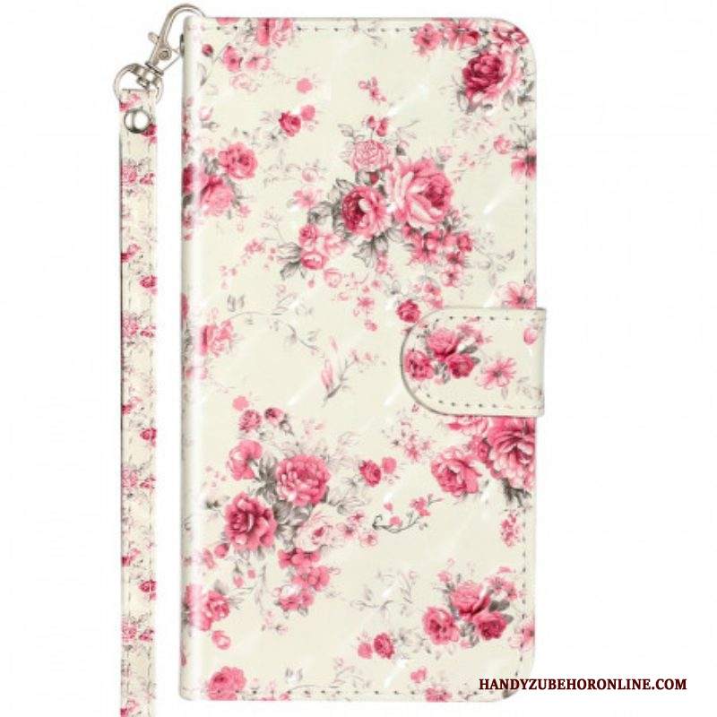 Folio Cover Samsung Galaxy A53 5G Cinturino Liberty Fiori