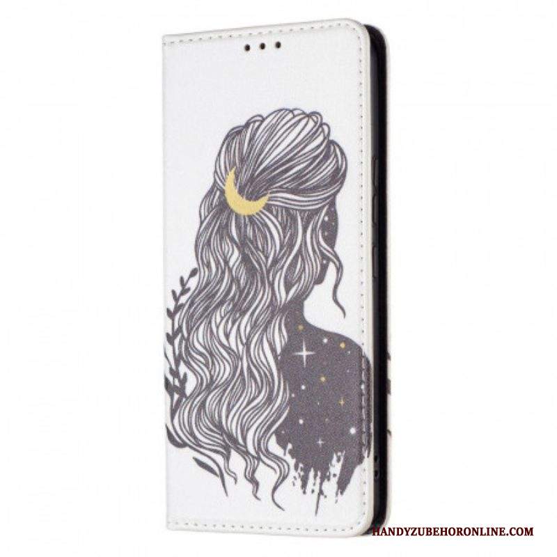 Folio Cover Samsung Galaxy A53 5G Custodia in pelle Bei Capelli