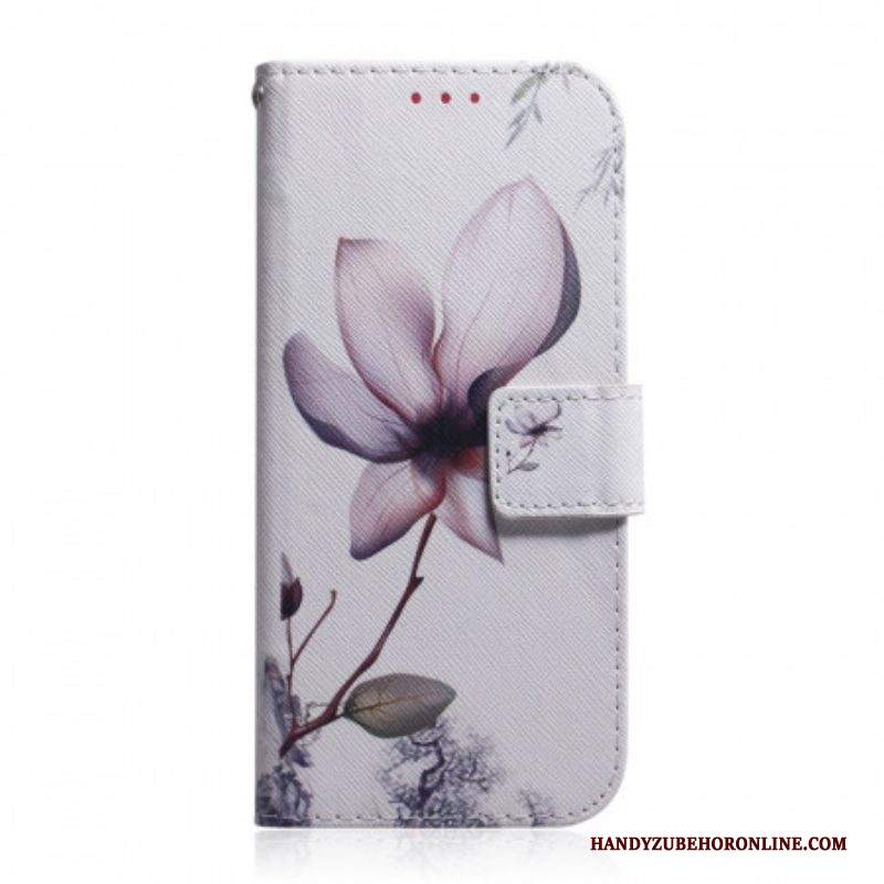 Folio Cover Samsung Galaxy M52 5G Fiore Viola