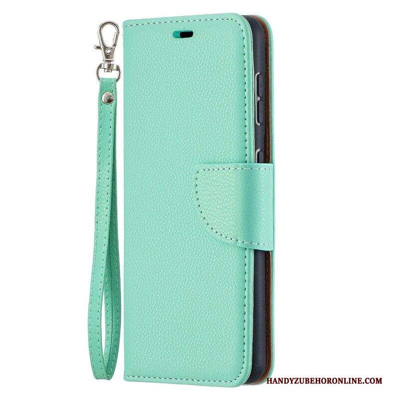 Folio Cover Samsung Galaxy S21 5G Custodia in pelle Litchi Rabat Obliquo