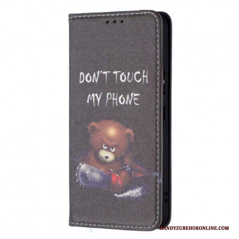 Folio Cover Samsung Galaxy S22 5G Custodia in pelle Orso Pericoloso