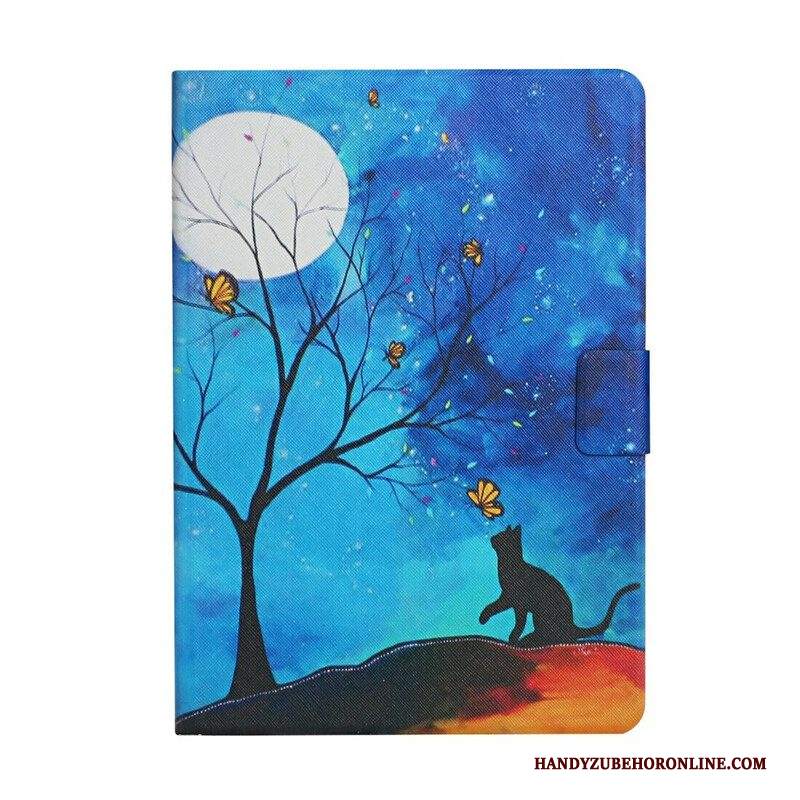 Folio Cover Samsung Galaxy Tab A7 Lite Albero Alla Luna E Al Sole