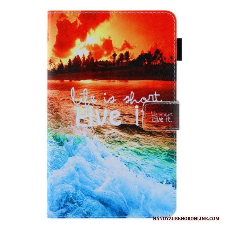 Folio Cover Samsung Galaxy Tab A7 Lite La Vita È Un Breve Tramonto