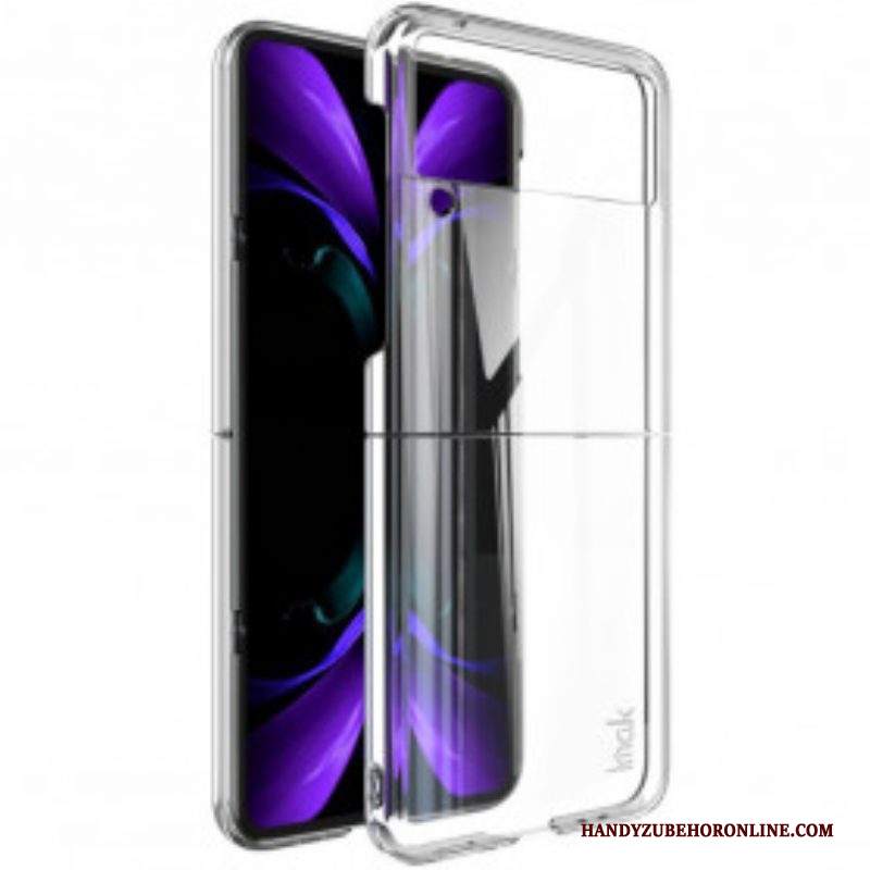 Folio Cover Samsung Galaxy Z Flip 3 5G Custodia in pelle Cristallo Imak
