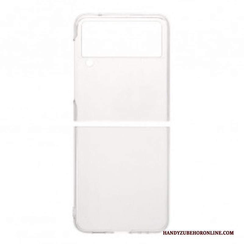 Folio Cover Samsung Galaxy Z Flip 3 5G Custodia in pelle Trasparente