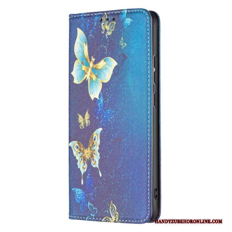 Folio Cover Xiaomi 12 / 12X Custodia in pelle Farfalle Colorate