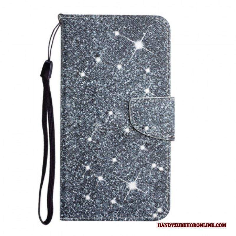 Folio Cover Xiaomi Redmi Note 11 Pro Plus 5G Paillettes Strappy