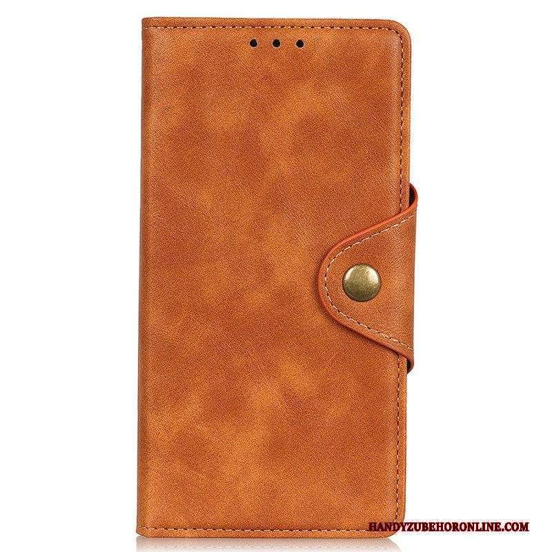 Folio Cover Xiaomi Redmi Note 12 4G Bottone Magnetico In Ecopelle