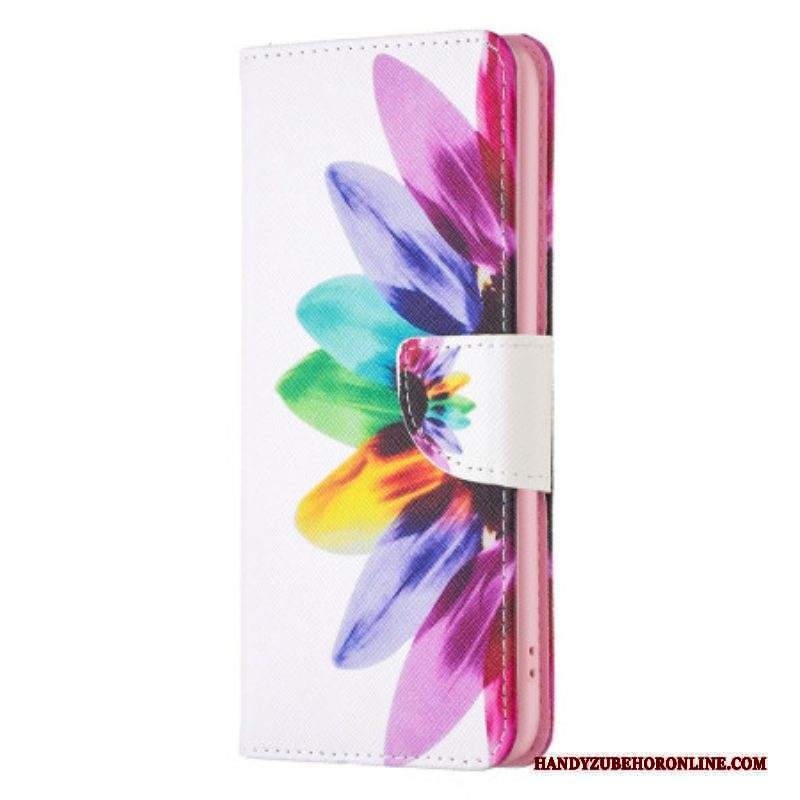 Folio Cover Xiaomi Redmi Note 12 5G Fiore Dell'acquerello