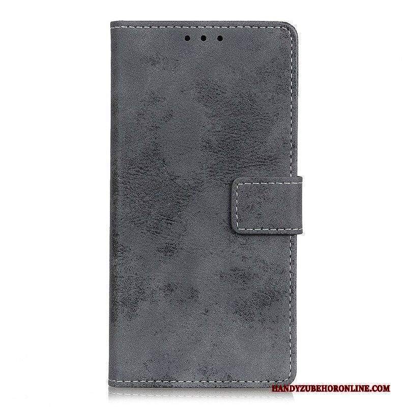 Folio Cover iPhone 13 Mini Effetto Pelle Vintage