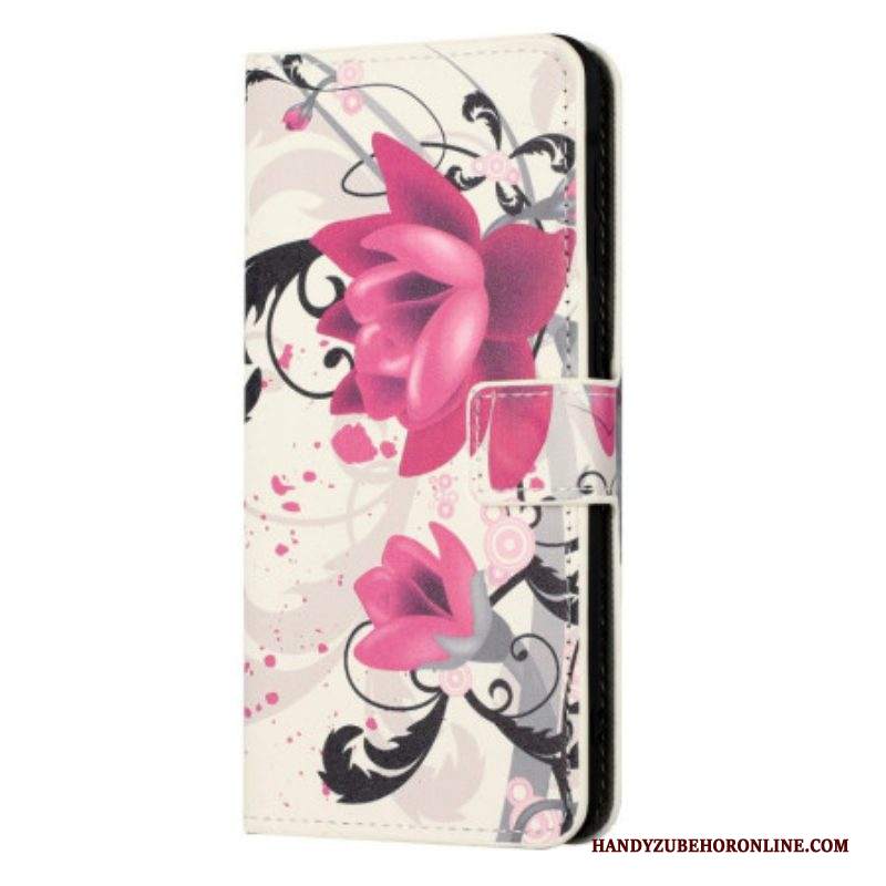 Folio Cover iPhone 14 Fiori Tropicali